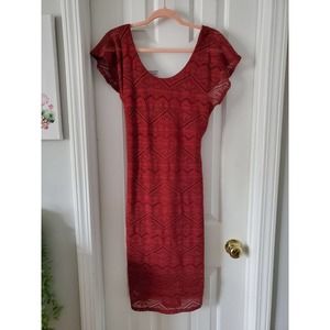 CATO Deep Red Dress Size M